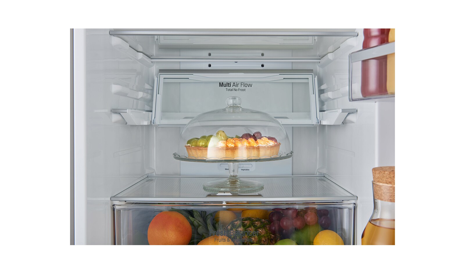 LG Ny Køle-/fryseskabe med Total No Frost, 201cm (nettovolumen 343 liter), GBB60NSFFB